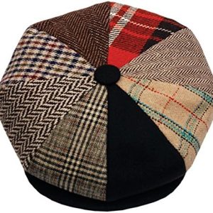 EPOCH Men's Classic 8 Panel Wool Blend Newsboy Snap Brim Hat | Stylish Warm Headwear for Men | Perfect for Casual or For